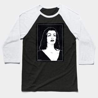 VAMPIRA - Plan 9 From Outer Space (Black and White) Baseball T-Shirt